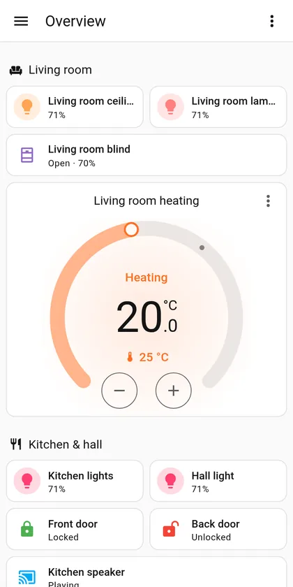 Home Assistant on a phone